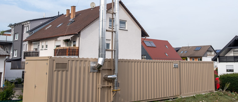 Containerheizzentrale Dettenheim, Baden-Württemberg