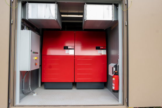 Die Gas-Brennwert-Kessel-Kaskade UltraGas deckt Verbrauchsspitzen ab.